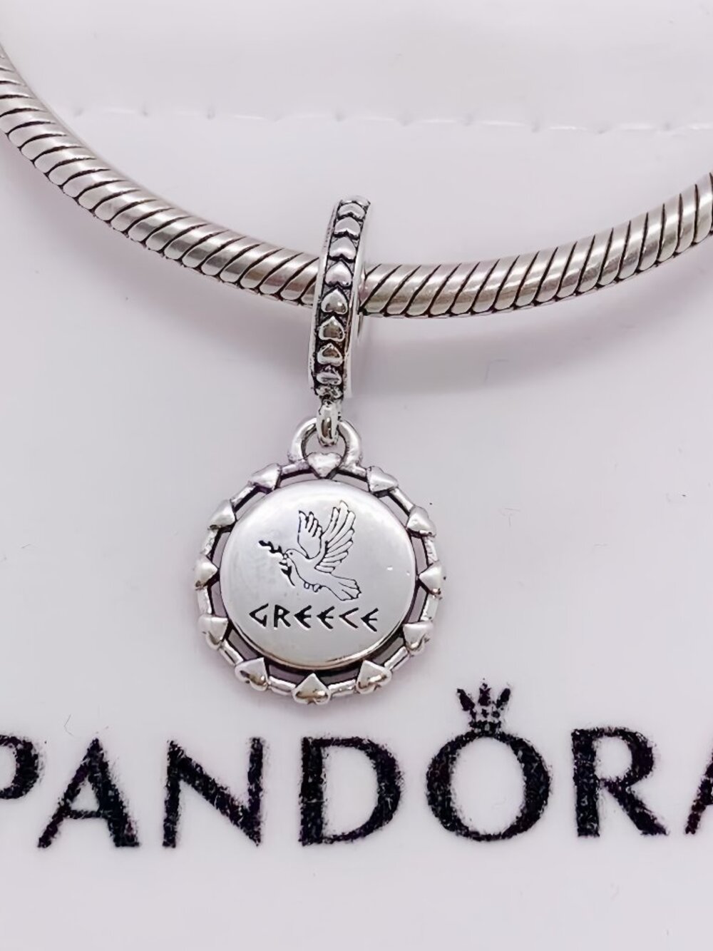 Pandora Pathenon and Dove Sterling Silvel Dangle Charm